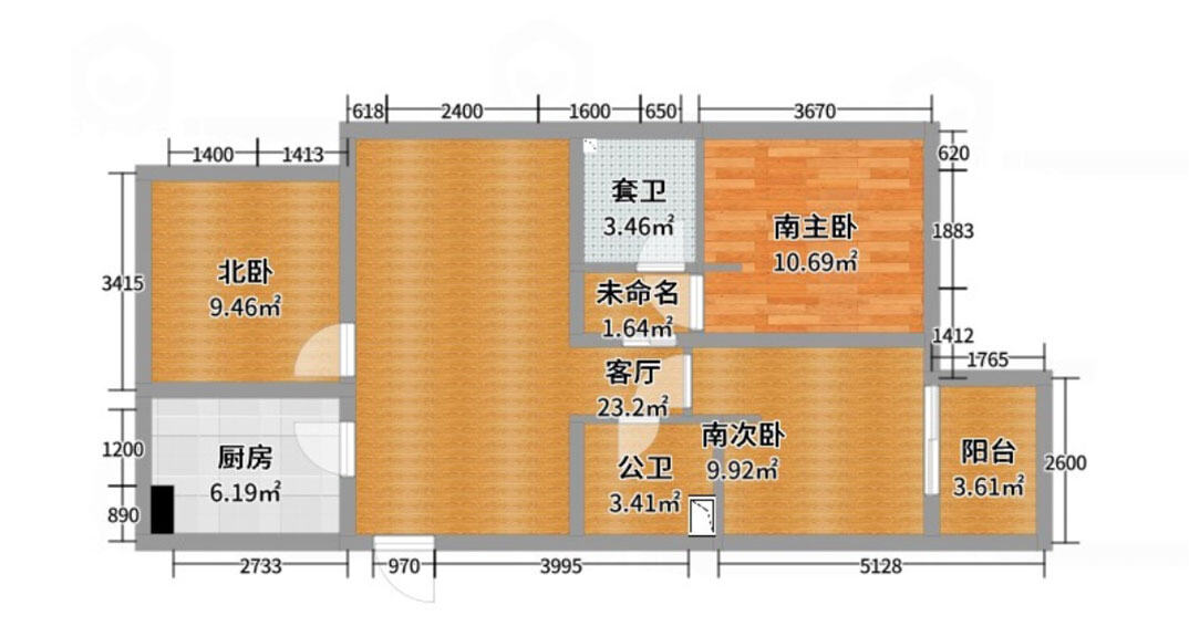 悦海地120㎡三室两厅户型平面结构图.jpg